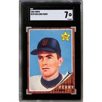 1962 Topps Gaylord Perry Rookie Sgc 7