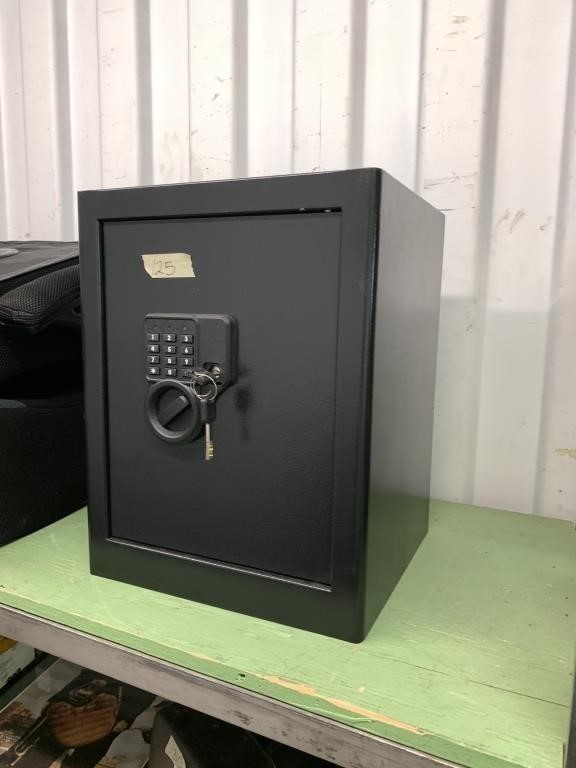 Small fire proof safe with key, 18" x 14" x 13"
