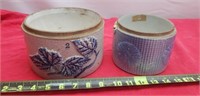 Stoneware Crocks including Blue & White Stoneware