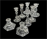 (8) Crystal Candle Holders