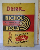 Nichol Kola Metal Advertisement Sign
