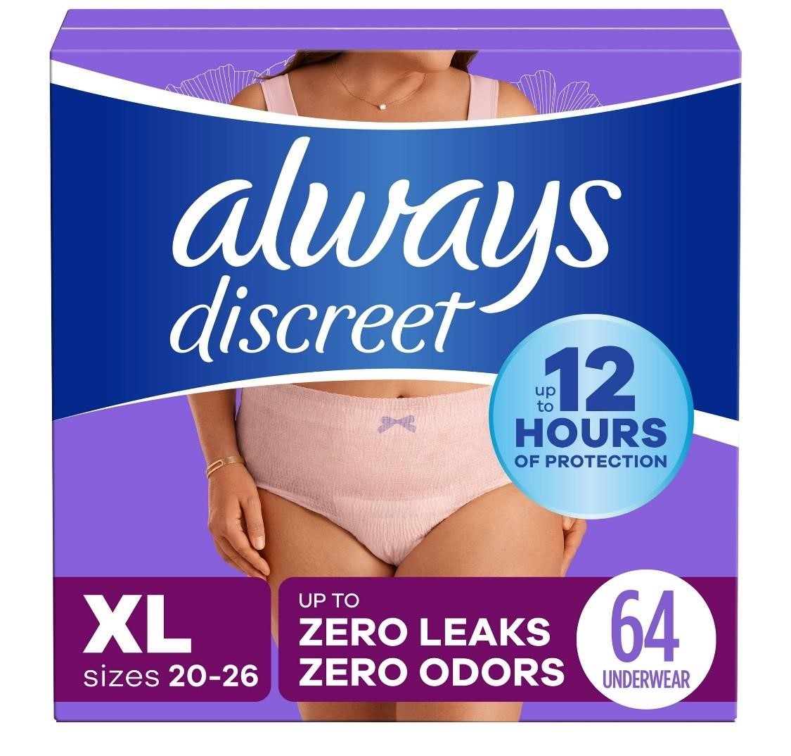 Always discreet Underwear for Women XL, 64 cnt