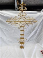Metal Cross Wall Mounted Trinket Display Rack