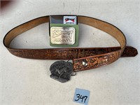 Vintage belt and belt buckles