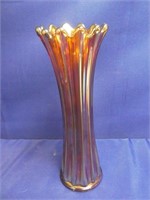 Westmoreland Carnival Glass On Purple Swung Vase