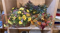 Baskets of Artificial Flowers & more