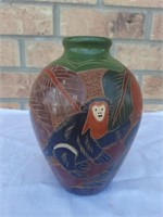 Unique Hand Made Animal Pottery Vase