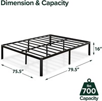ZINUS Van 16 Inch Metal Platform Bed Frame