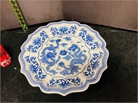 Bombay Company Cobalt Blue Dragon Charger