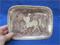 sagittarius pottery plate (signed)