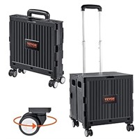 (U) VEVOR Foldable Utility Cart, 110 lbs Static Lo