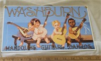 Washburn Guitar Enamel Advertising sign