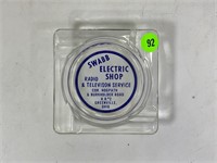 SWABB ELECTRIC SHOP RADIO & TV SERVICE ASHTRAY