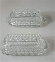 Pair of Wexford butter dishes