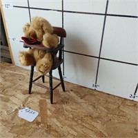 Miniture High Chair with Bear Approx. 8"