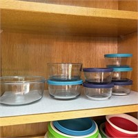 Anchors Hocking & Unbranded Glass Storage