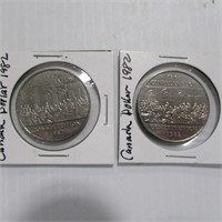 2 - 1982 CDN $1 COINS