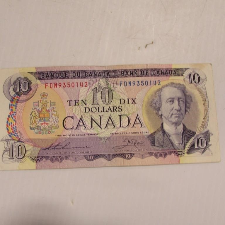 1971 CDN $10 BILL