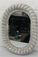 Oval wicker mirror 20x 16