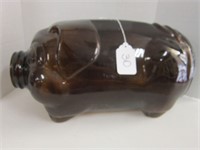 LARGE GLASS PIG JAR