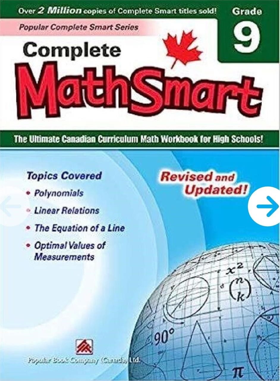 NEW Complete MathSmart Grade 9
