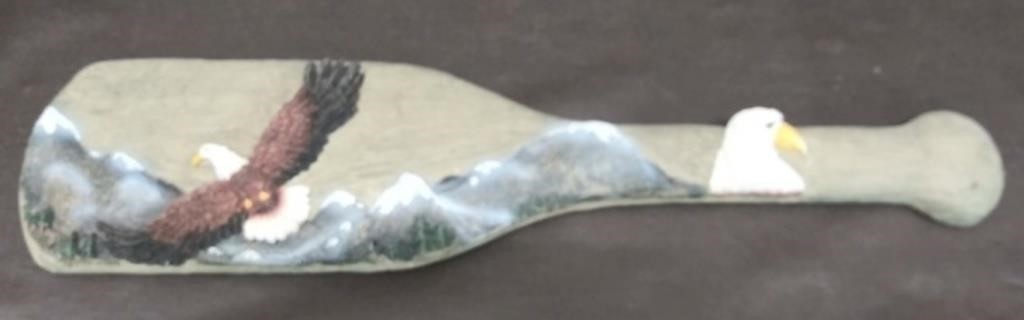 Decorative Oar w/Eagles (possible plaster) 23 1/2"