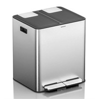 Dual Step Trash Can Stainless Steel Trash Can