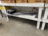 6.5' wooden work bench, no contents