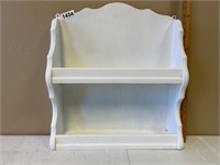 Wood wall shelf 18" x 18" two tier