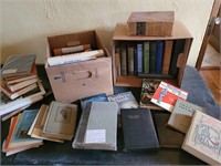 2 boxes of books- modern and vintage