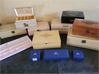 Jewelry boxes and assorted jewelry cases