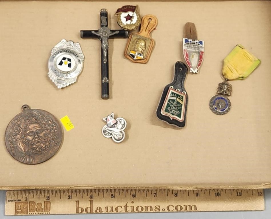 Ribbons; Medals & Crucifix Lot Collection
