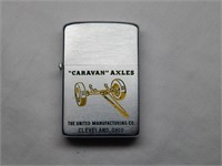 1958 Zippo Advertising Lighter "Caravan Axles"