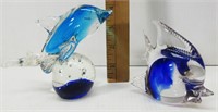 Glass Paperweight Fish Has Few Chips