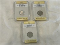 (3) 2004 (1 each Mint) Nickel MS70