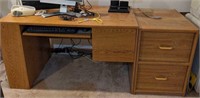 Computer desk with contents of drawers included,