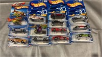 13 Hotwheel Cars on Cards