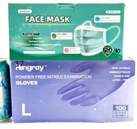 Boîte de 40 masques + boîte de 100 gants taille XL