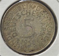 Silver 1958 German? half dollar?