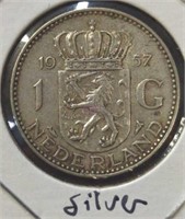 Silver 1957 Netherlands quarter?