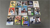 14pc Autographed Football Stars+ w/ Rookie Cards