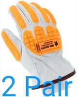 2pr LG Goatskin Gloves  Cut Resistant