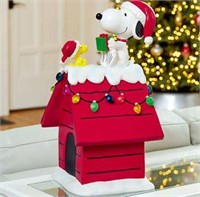Snoopy and Woodstock on Lighted Doghouse