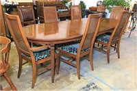 Vintage Dining Table with 6 Cane Back