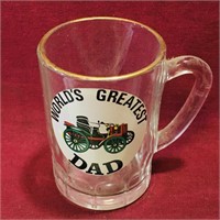 "World's Greatest Dad" Small Glass Mug