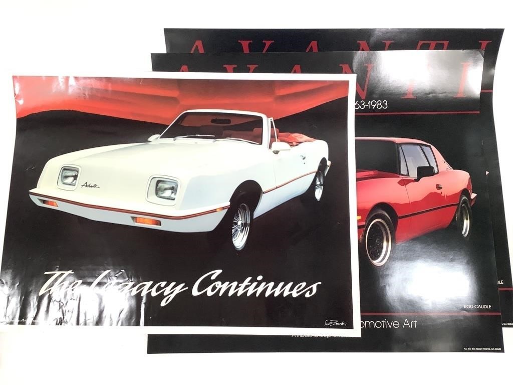 3 Avanti Automotive Posters 1983-1987