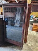 Antique wood display cabinet