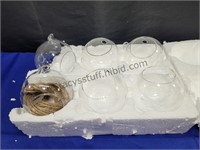 3.5 Inch 6 CT Glass Candle/Plant Holders