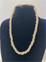 Vintage Faux Twisted Pearl Necklace