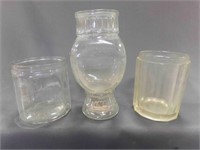 (3) Glass Jars No Lids